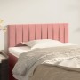 Cabecero de terciopelo rosa 80x5x78/88 cm