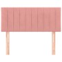 Cabecero de terciopelo rosa 80x5x78/88 cm