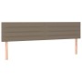 Cabeceros 2 unidades tela gris taupe 80x5x78/88 cm