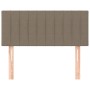 Cabecero de tela gris taupe 90x5x78/88 cm