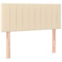 Cabecero de tela color crema 80x5x78/88 cm