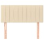 Cabecero de tela color crema 80x5x78/88 cm