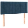 Cabecero de terciopelo azul oscuro 90x5x78/88 cm