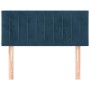 Cabecero de terciopelo azul oscuro 90x5x78/88 cm