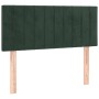 Cabecero de terciopelo verde oscuro 80x5x78/88 cm