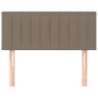 Cabecero de tela gris taupe 100x5x78/88 cm