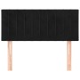 Cabecero de terciopelo negro 90x5x78/88 cm
