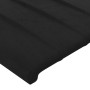 Cabecero de terciopelo negro 90x5x78/88 cm
