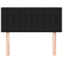 Cabecero de tela negro 100x5x78/88 cm
