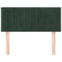 Cabecero de terciopelo verde oscuro 100x5x78/88 cm
