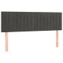 Cabeceros 2 unidades terciopelo gris oscuro 72x5x78/88 cm