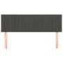 Cabeceros 2 unidades terciopelo gris oscuro 72x5x78/88 cm