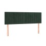 Cabeceros 2 unidades terciopelo verde oscuro 72x5x78/88 cm