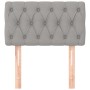 Cabecero de tela gris claro 80x7x78/88 cm