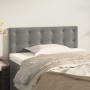 Cabecero de terciopelo gris claro 80x5x78/88 cm