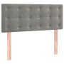 Cabecero de terciopelo gris claro 80x5x78/88 cm
