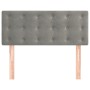 Cabecero de terciopelo gris claro 80x5x78/88 cm