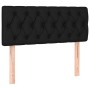 Cabecero de tela negro 90x7x78/88 cm