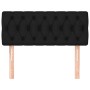 Cabecero de tela negro 90x7x78/88 cm