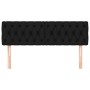 Cabeceros 2 unidades tela negro 80x7x78/88 cm