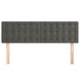 Cabeceros 2 unidades terciopelo gris oscuro 72x5x78/88 cm