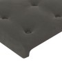 Cabeceros 2 unidades terciopelo gris oscuro 72x5x78/88 cm