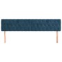 Cabeceros 2 unidades de terciopelo azul oscuro 90x7x78/88 cm