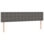 Cabeceros 2 unidades de cuero sintético gris 90x5x78/88cm