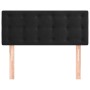Cabecero de terciopelo negro 80x5x78/88 cm