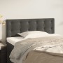 Cabecero de terciopelo gris oscuro 90x5x78/88 cm