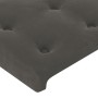 Cabecero de terciopelo gris oscuro 90x5x78/88 cm