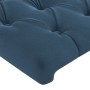 Cabeceros 2 unidades de terciopelo azul oscuro 100x7x78/88 cm