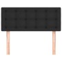 Cabecero de cuero sintético negro 100x5x78/88 cm