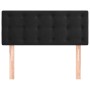 Cabecero de terciopelo negro 100x5x78/88 cm