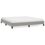 Cama sin colchón tela gris claro 160x200 cm