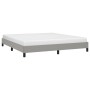 Cama sin colchón tela gris claro 160x200 cm