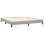 Cama sin colchón tela gris claro 160x200 cm
