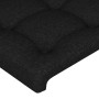Cabeceros 2 unidades de tela negro 80x5x78/88 cm
