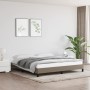 Cama sin colchón tela gris taupe 180x200 cm
