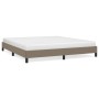 Cama sin colchón tela gris taupe 180x200 cm