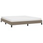 Cama sin colchón tela gris taupe 180x200 cm