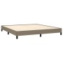 Cama sin colchón tela gris taupe 180x200 cm