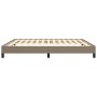 Cama sin colchón tela gris taupe 180x200 cm