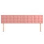 Cabeceros 2 unidades de terciopelo rosa 90x5x78/88 cm