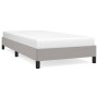 Estructura de cama sin colchón tela gris claro 80x200 cm