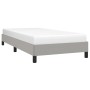 Estructura de cama sin colchón tela gris claro 80x200 cm