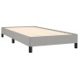 Estructura de cama sin colchón tela gris claro 80x200 cm