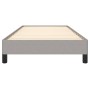 Estructura de cama sin colchón tela gris claro 80x200 cm