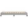 Estructura de cama sin colchón tela gris claro 80x200 cm