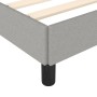 Estructura de cama sin colchón tela gris claro 80x200 cm